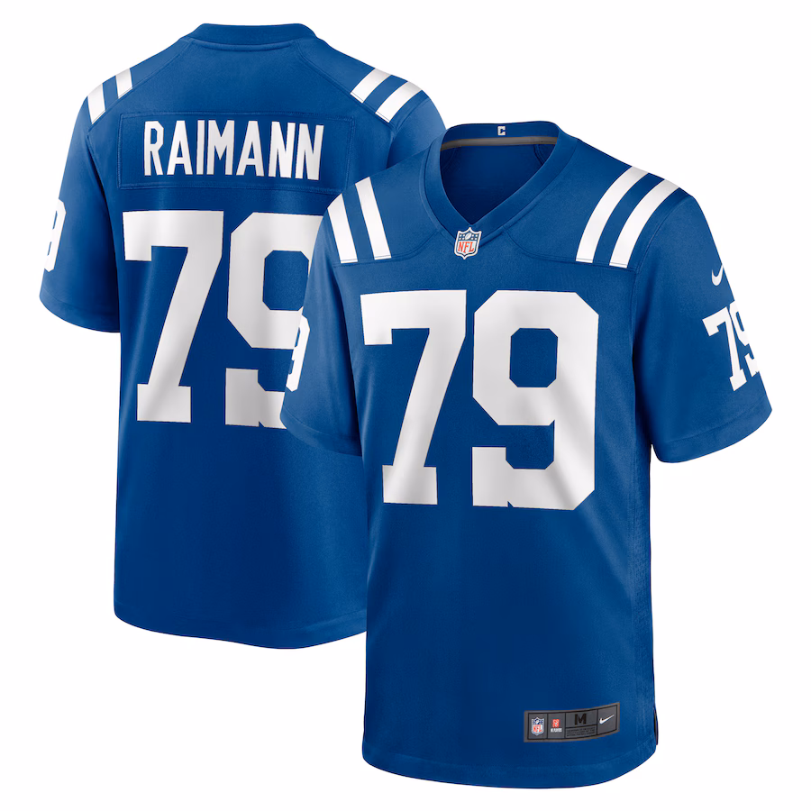 Men's Indianapolis Colts Bernhard Raimann Nike Royal Player Game Jersey - U-jersey