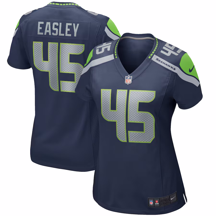 Women's Seattle Seahawks Kenny Easley Nike College Navy Game Retired Player Jersey - U-jersey