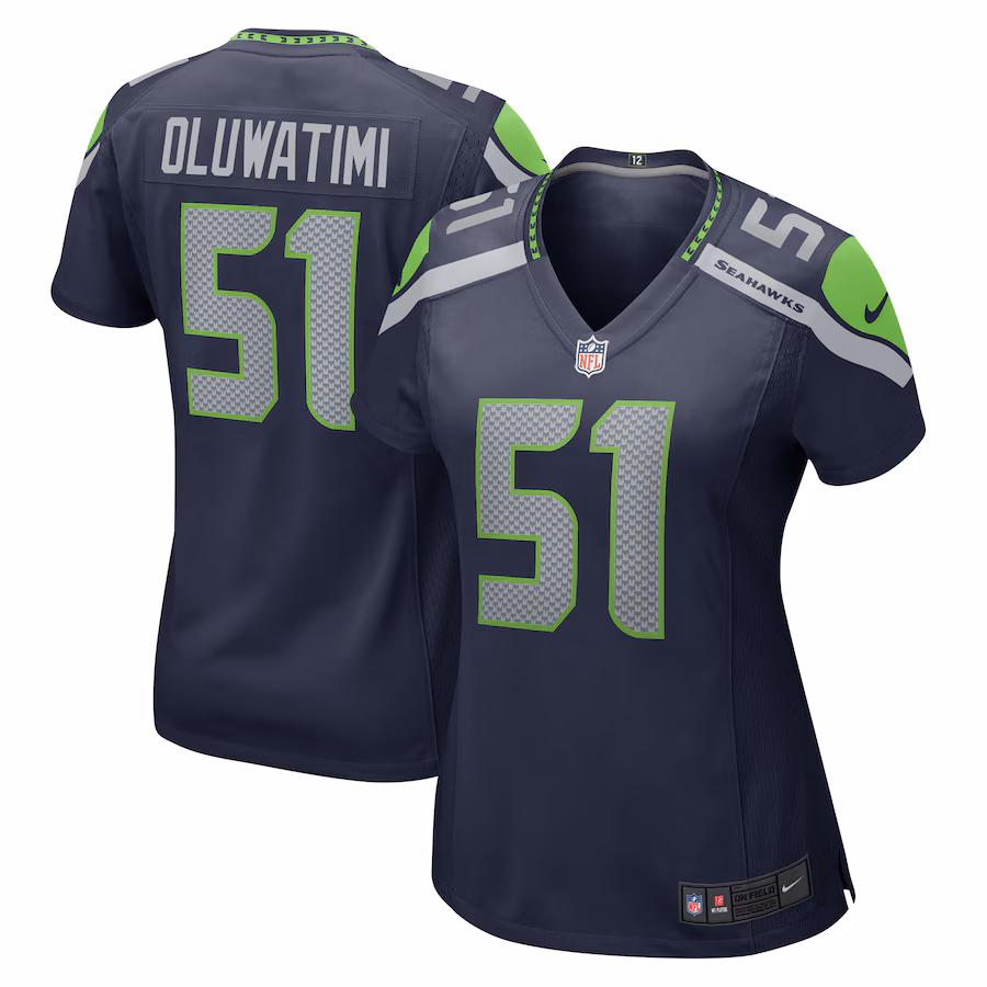 Women's Seattle Seahawks Olusegun Oluwatimi Nike College Navy  Game Jersey - U-jersey