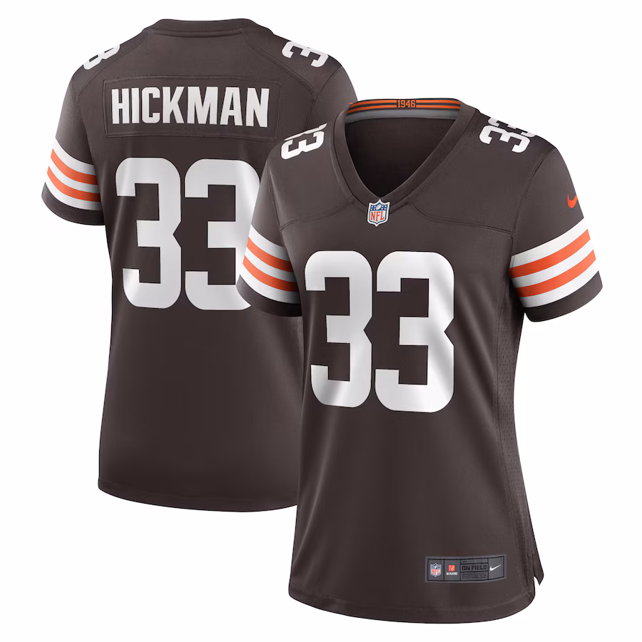 Women's Cleveland Browns Ronnie Hickman Nike  Brown Team Game Jersey - U-jersey