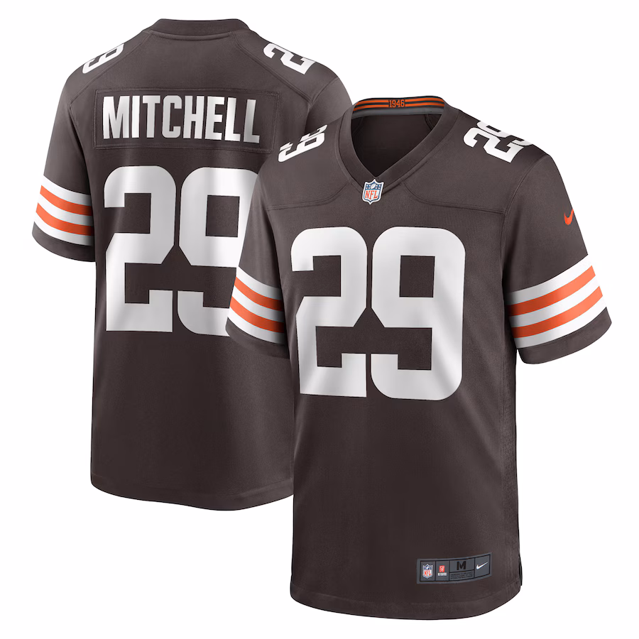 Men's Cleveland Browns Cameron Mitchell Nike  Brown Team Game Jersey - U-jersey