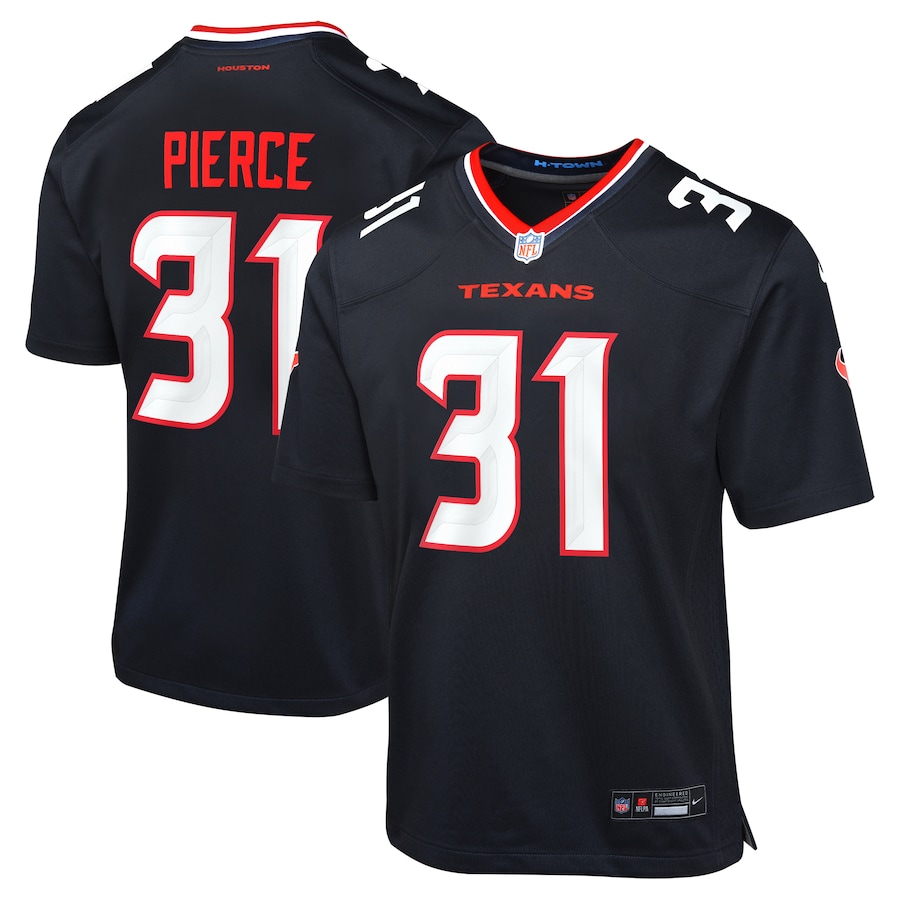 Youth Houston Texans Dameon Pierce Nike Navy Game Jersey - U-jersey