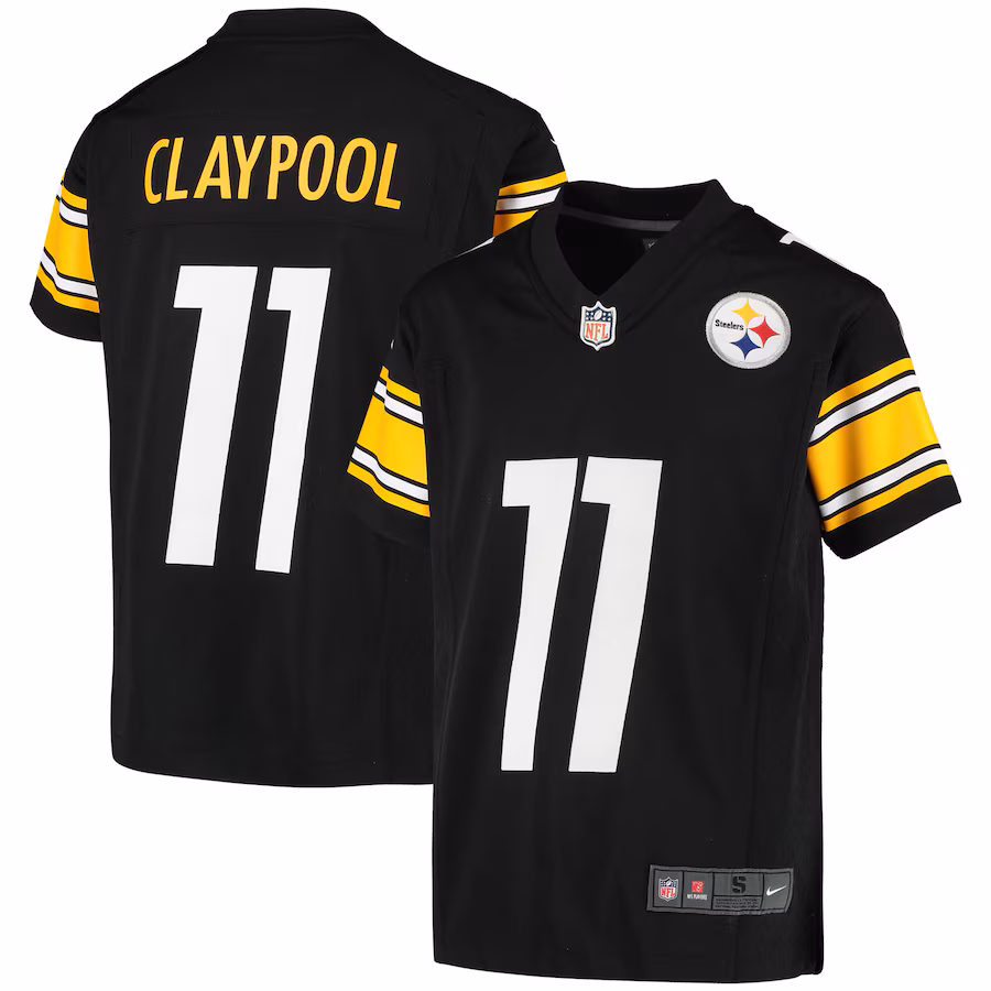 Youth Pittsburgh Steelers Chase Claypool Nike Black Game Jersey - U-jersey