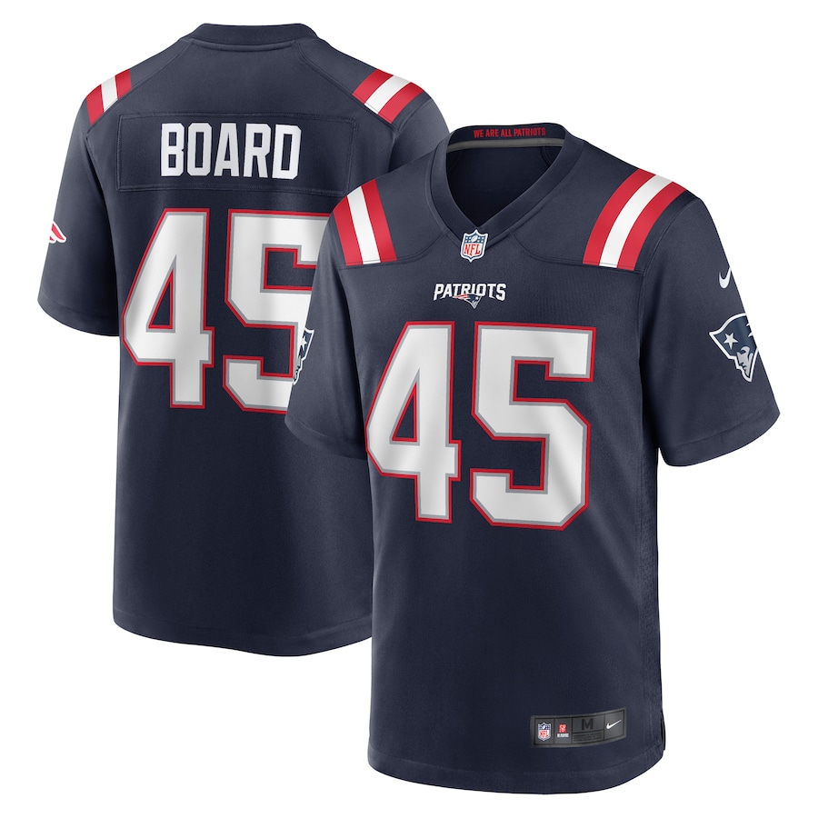Men's New England Patriots Chris Board Nike Navy Game Player Jersey - U-jersey