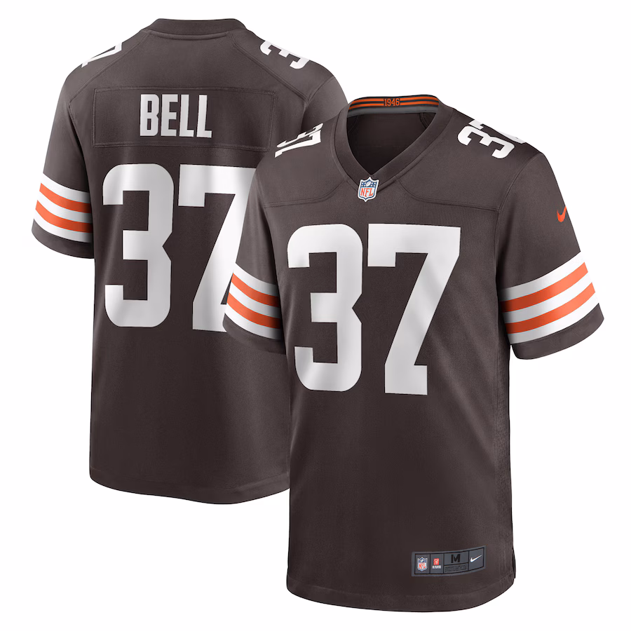 Men's Cleveland Browns D'Anthony Bell Nike Brown Game Player Jersey - U-jersey