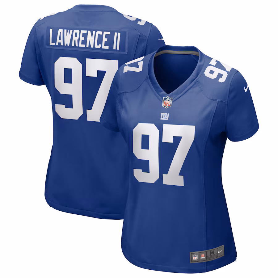 Women's New York Giants Dexter Lawrence II Nike Royal Team Game Player Jersey - U-jersey