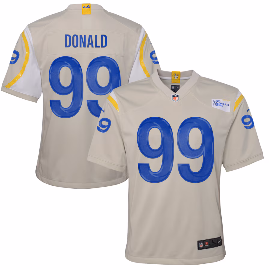 Youth Los Angeles Rams Aaron Donald Nike Cream Game Jersey - U-jersey