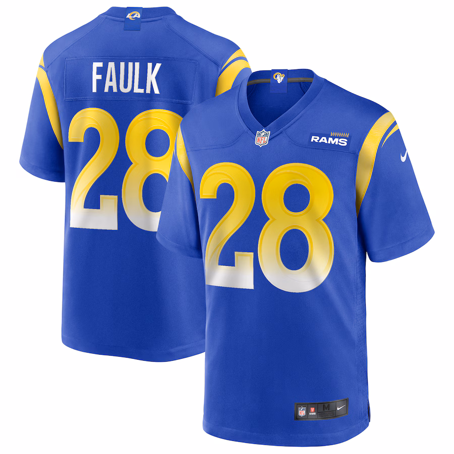 Men's Los Angeles Rams Marshall Faulk Nike Royal Game Retired Player Jersey - U-jersey