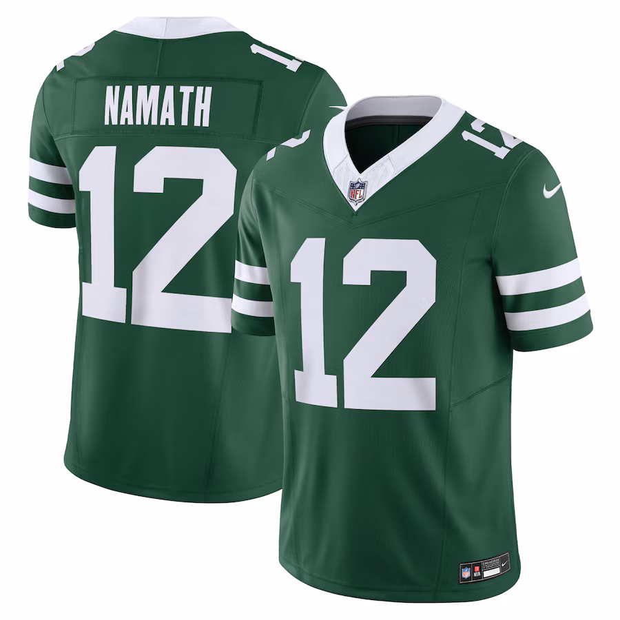 Men's New York Jets Joe Namath Nike Legacy Green Vapor F.U.S.E. Limited Jersey - U-jersey