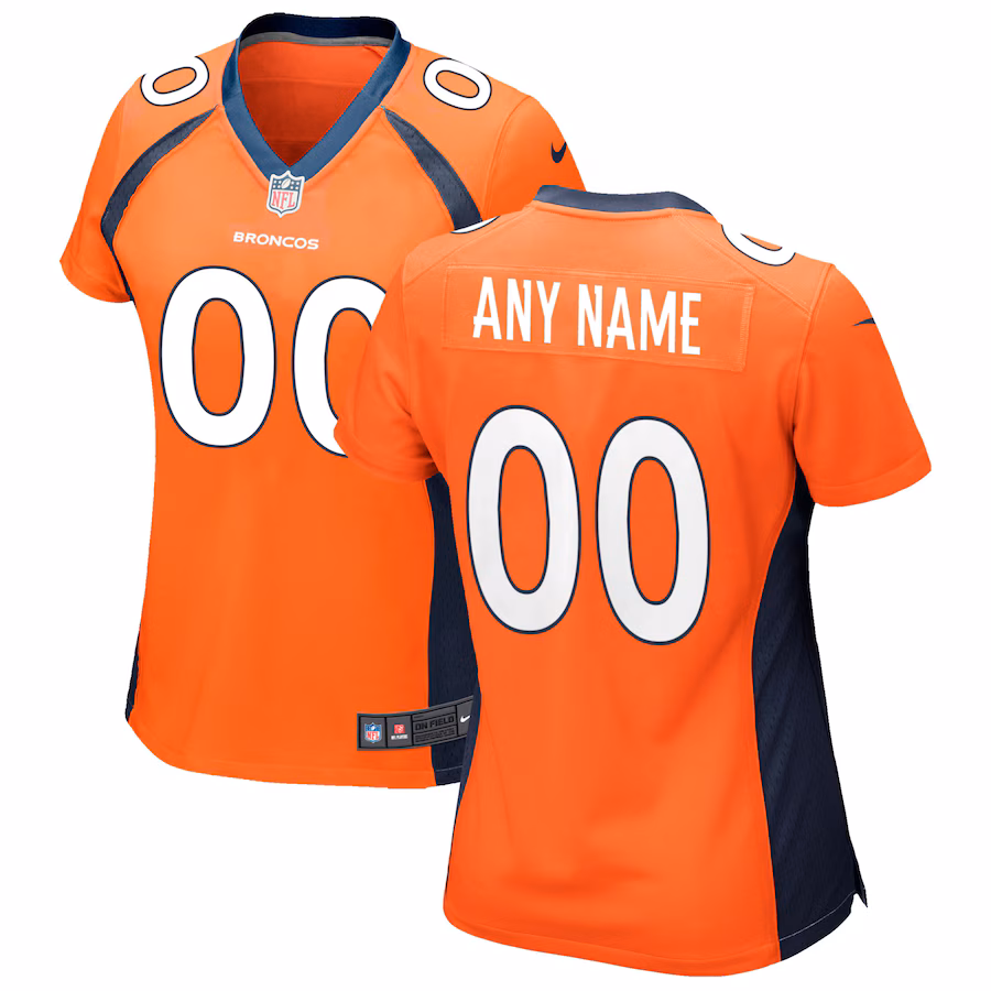 Women's Nike Orange Denver Broncos Custom Game Jersey - U-jersey