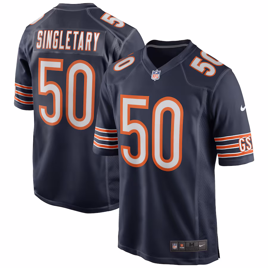 Men's Chicago Bears Mike Singletary Nike Navy Game Retired Player Jersey - U-jersey