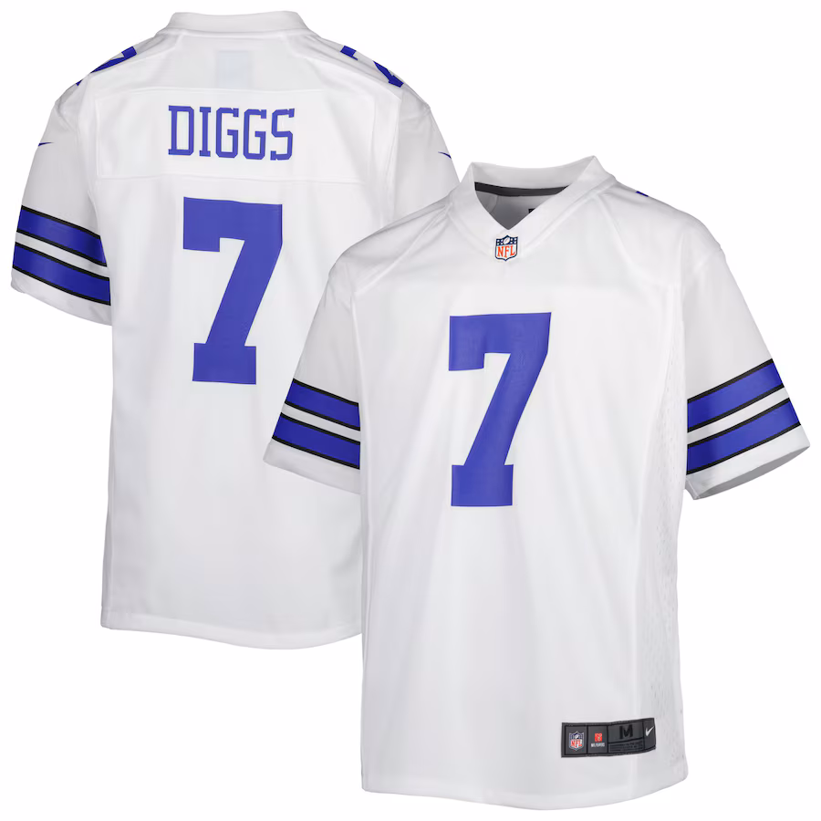 Youth Dallas Cowboys Trevon Diggs Nike White Game Jersey - U-jersey