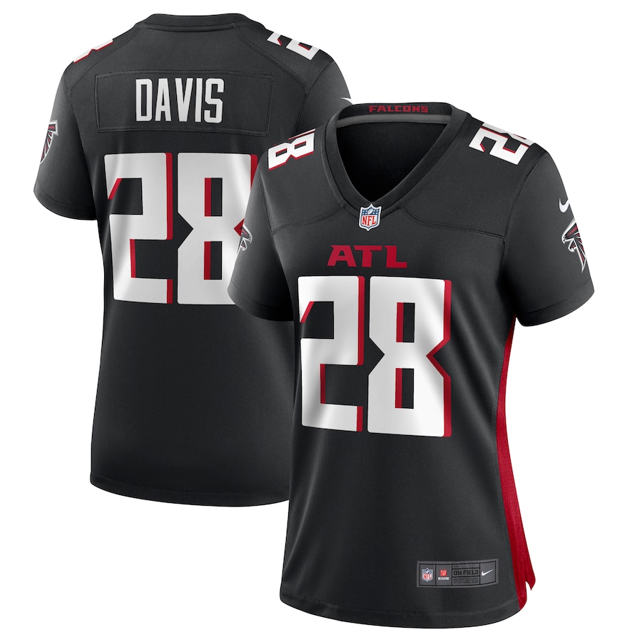 Women's Atlanta Falcons Mike Davis Nike Black Game Player Jersey - U-jersey