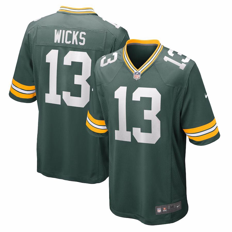 Men's Green Bay Packers Dontayvion Wicks Nike  Green  Game Jersey - U-jersey