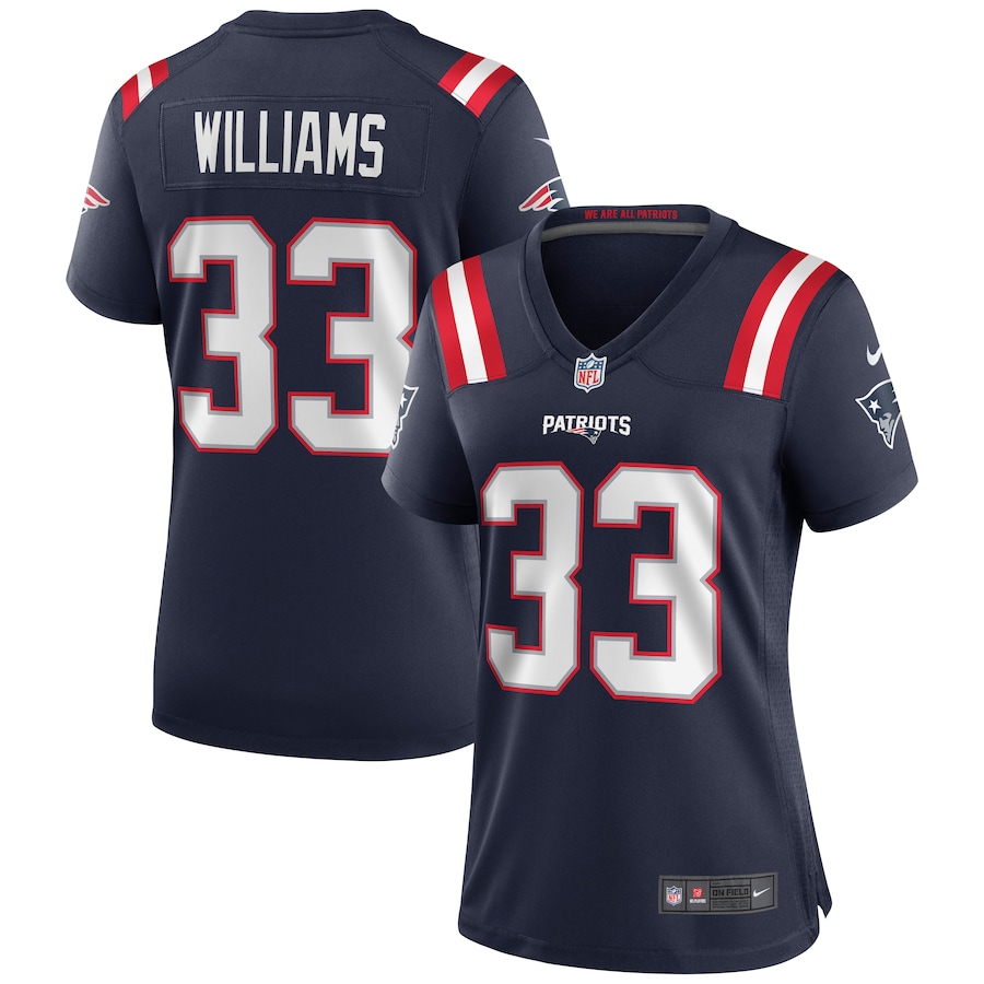 Women's New England Patriots Joejuan Williams Nike Navy Game Jersey - U-jersey