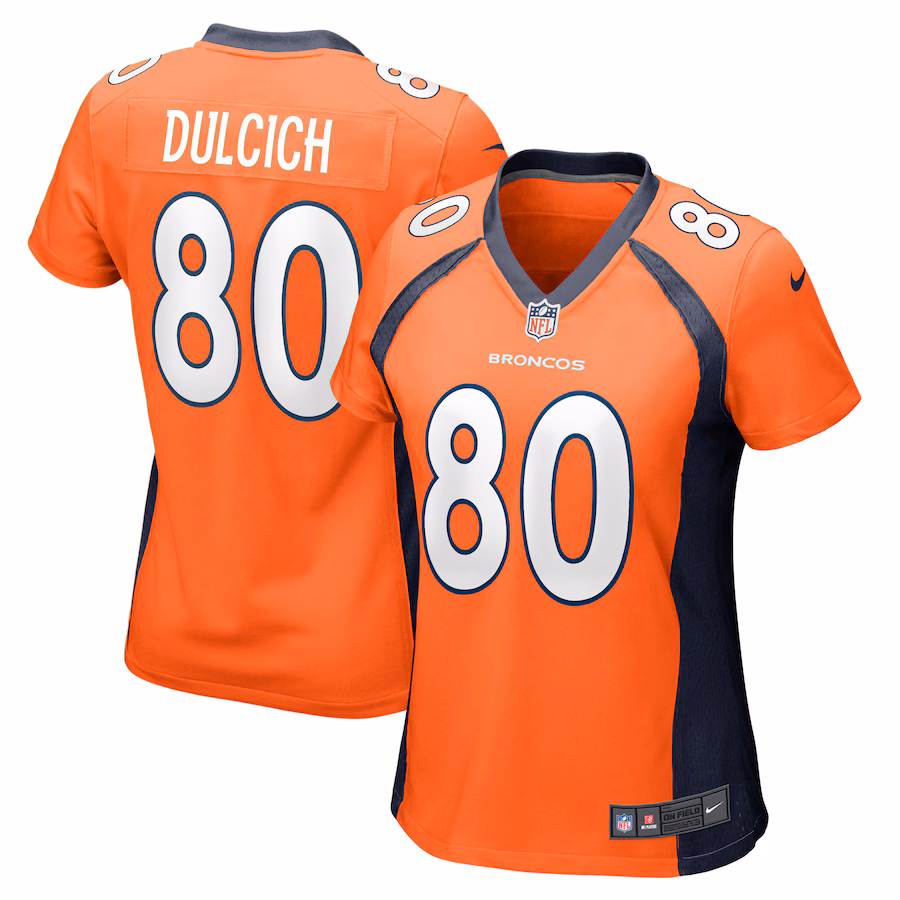 Women's Denver Broncos Greg Dulcich Nike Orange Game Player Jersey - U-jersey