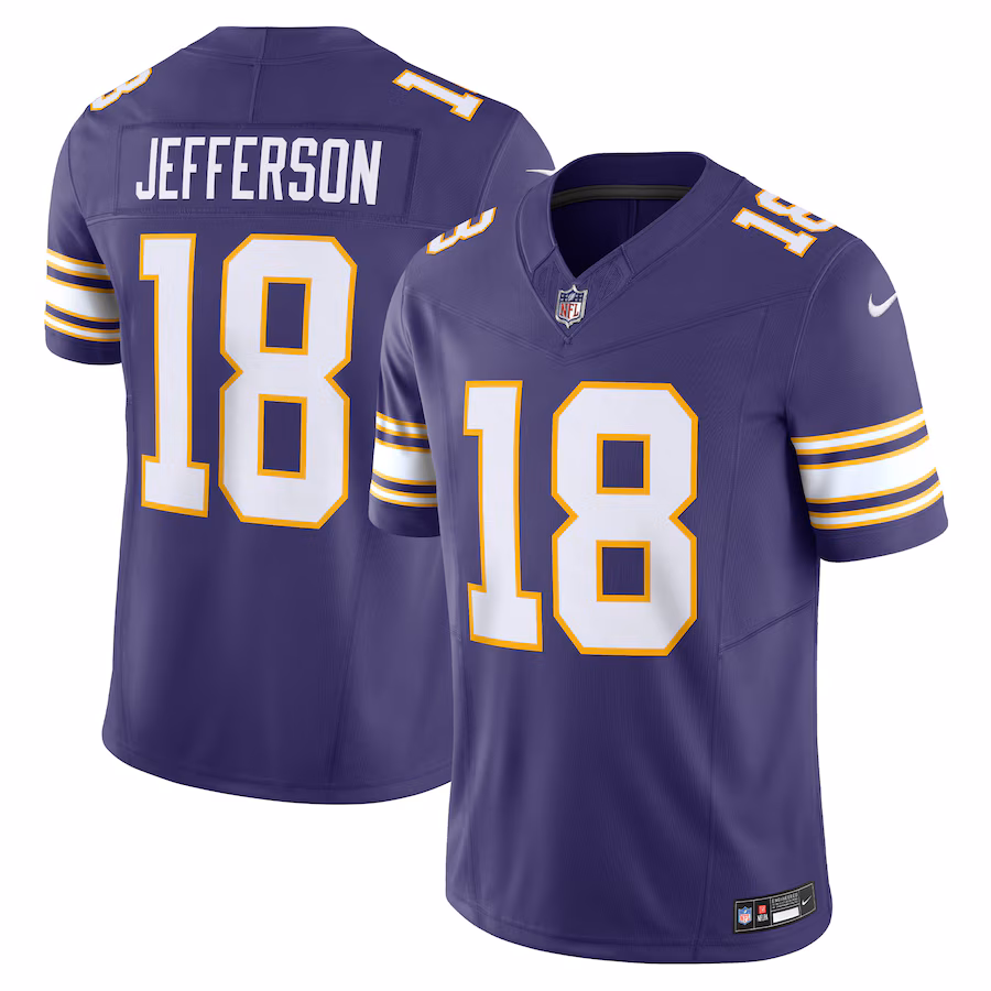 Men's Minnesota Vikings Justin Jefferson Nike Purple Vapor F.U.S.E. Limited Jersey - U-jersey