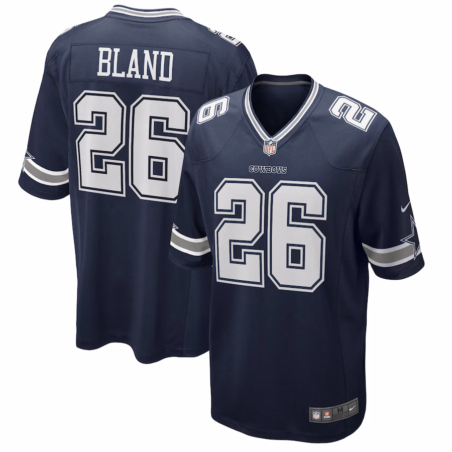 Men's Dallas Cowboys DaRon Bland Nike Navy Game Jersey - U-jersey