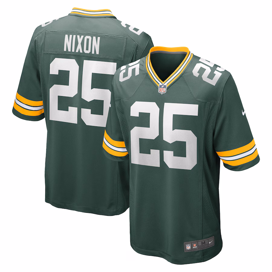 Men's Green Bay Packers Keisean Nixon Nike Green Game Player Jersey - U-jersey