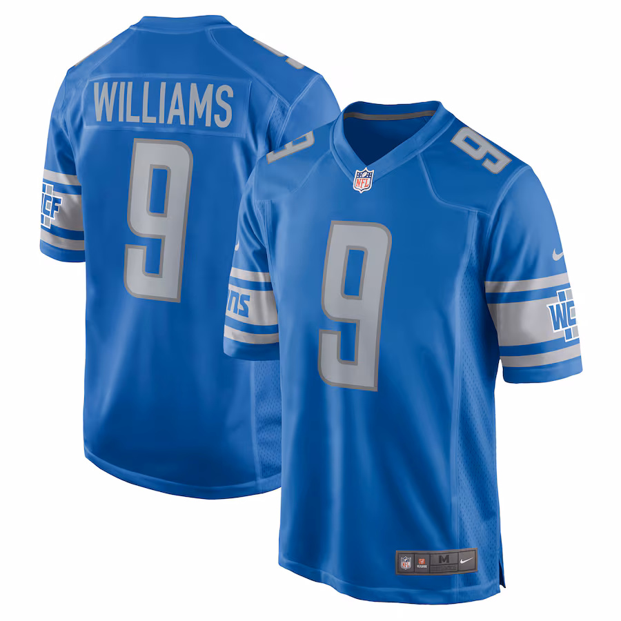 Men's Detroit Lions Jameson Williams Nike Blue Player Game Jersey - U-jersey