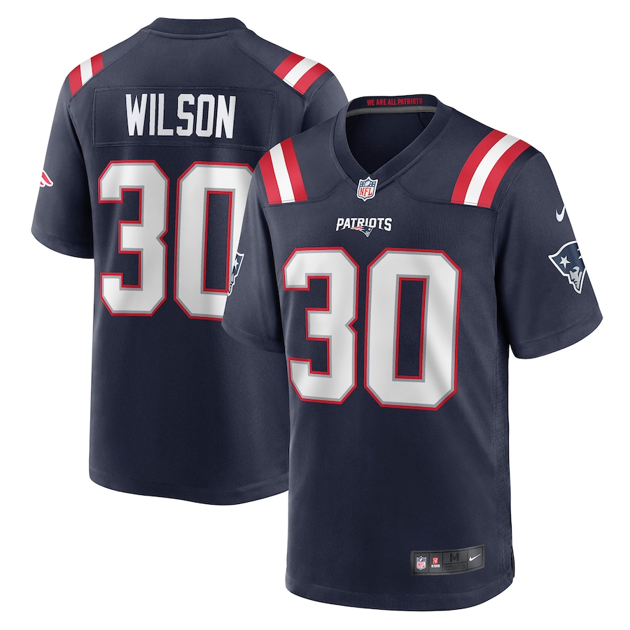 Men's New England Patriots Mack Wilson Nike Navy Game Jersey - U-jersey