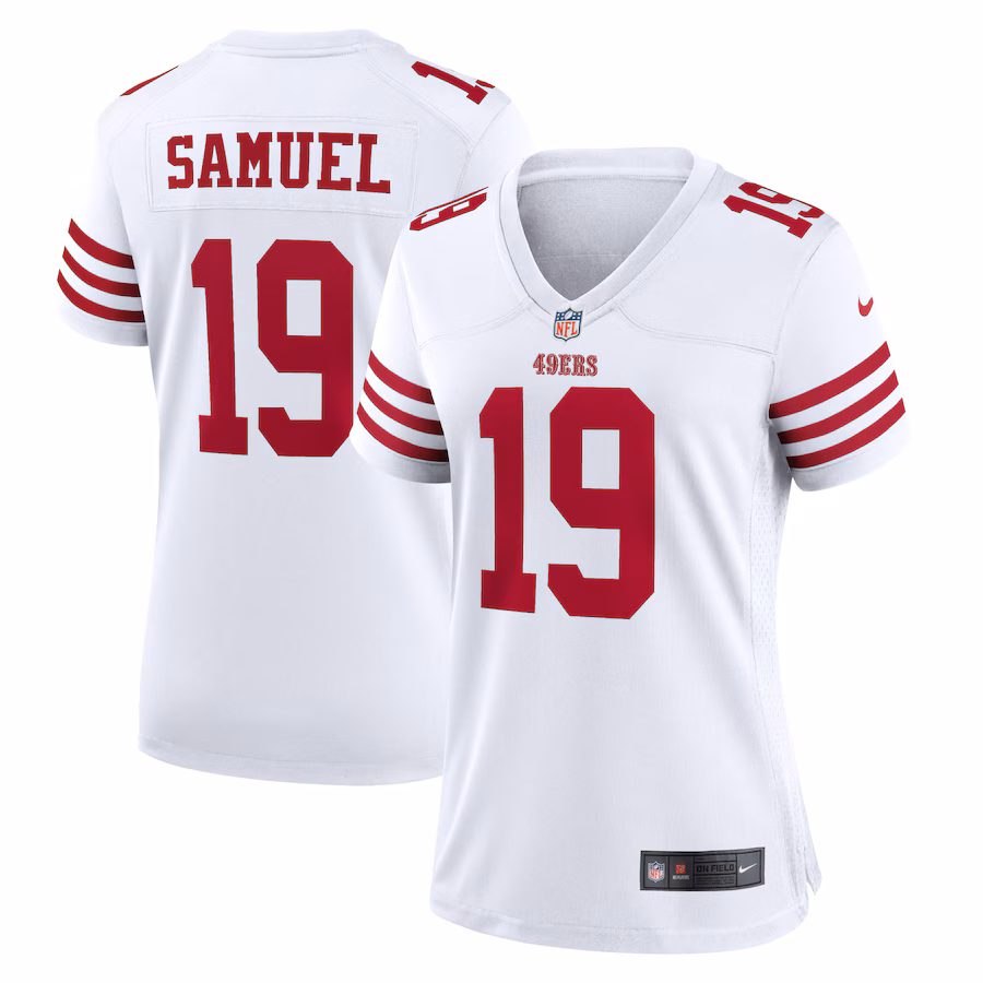 Women's San Francisco 49ers Deebo Samuel Nike White Player Jersey - U-jersey