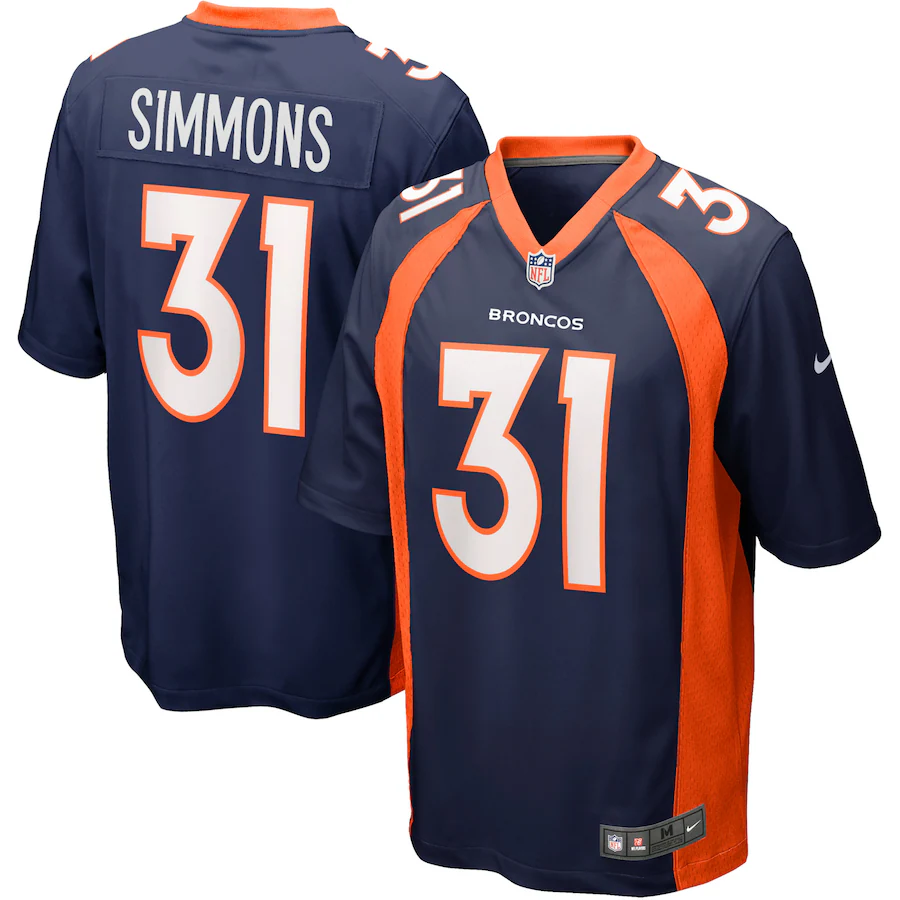 Men's Denver Broncos Justin Simmons Nike Navy Alternate Game Jersey - U-jersey