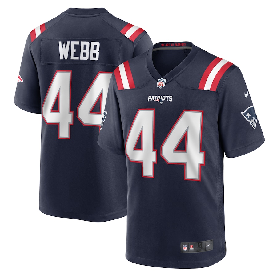 Men's New England Patriots Raleigh Webb Nike Navy Home Game Player Jersey - U-jersey