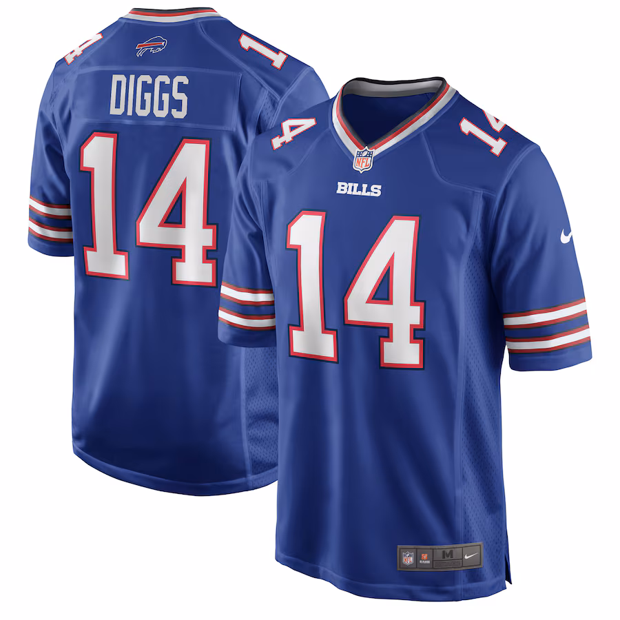 Men's Buffalo Bills Stefon Diggs Nike Royal Logo Game Player Jersey - U-jersey