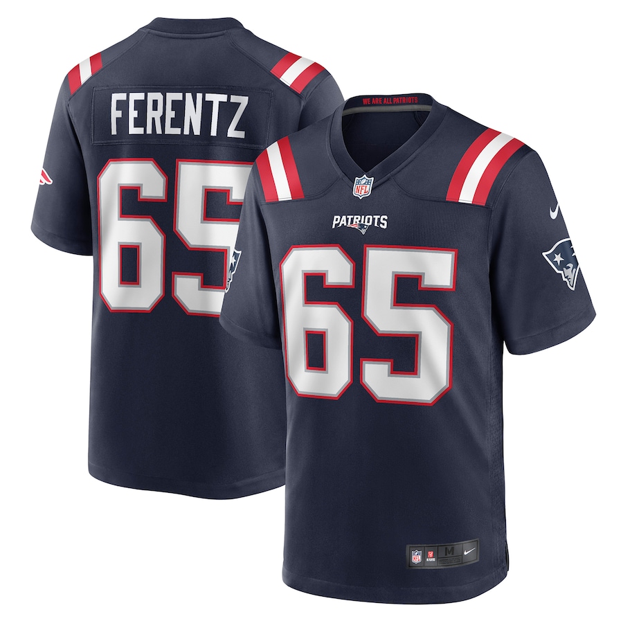 Men's New England Patriots James Ferentz Nike Navy Game Jersey - U-jersey