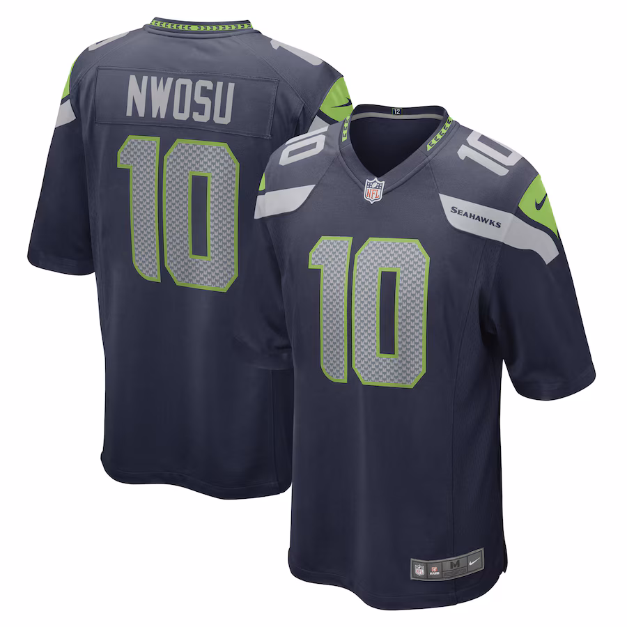 Men's Seattle Seahawks Uchenna Nwosu Nike College Navy Game Player Jersey - U-jersey