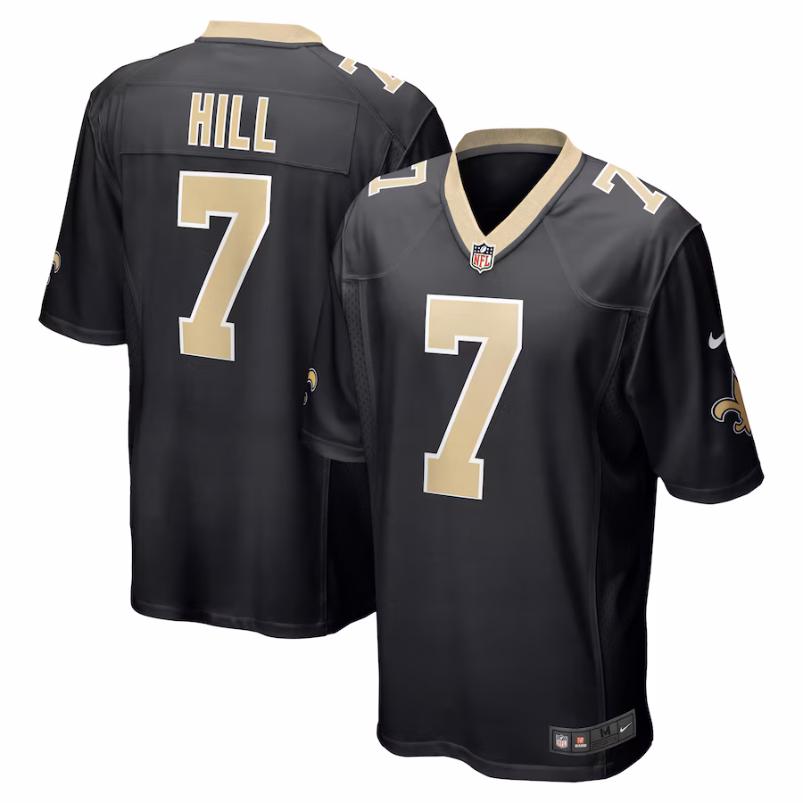 Men's New Orleans Saints Taysom Hill Nike Black Game Jersey - U-jersey