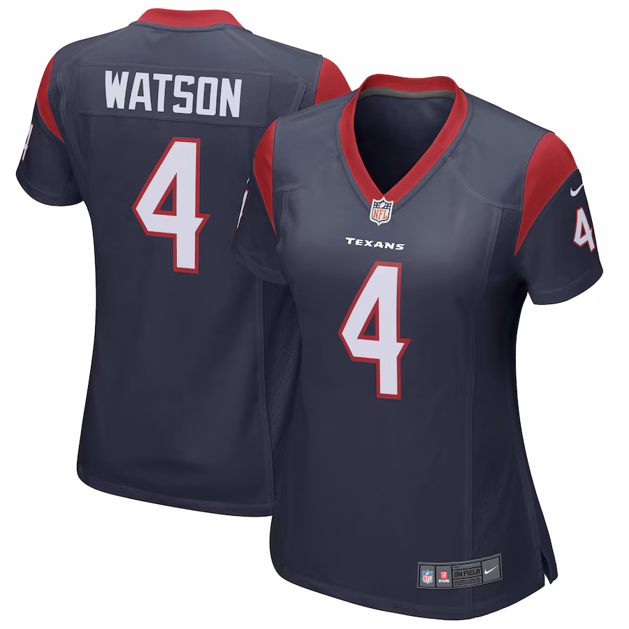 Women's Houston Texans Deshaun Watson Nike Navy Game Player Jersey - U-jersey