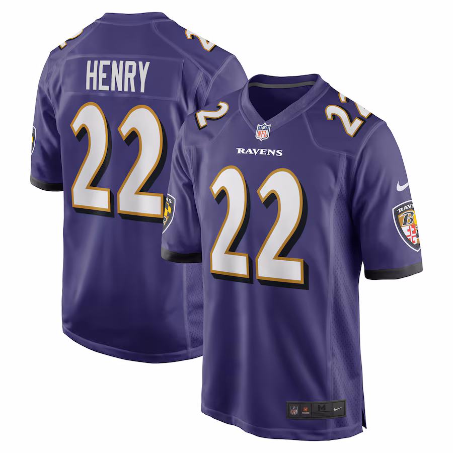 Men's Baltimore Ravens Derrick Henry Nike Purple Game Player Jersey - U-jersey