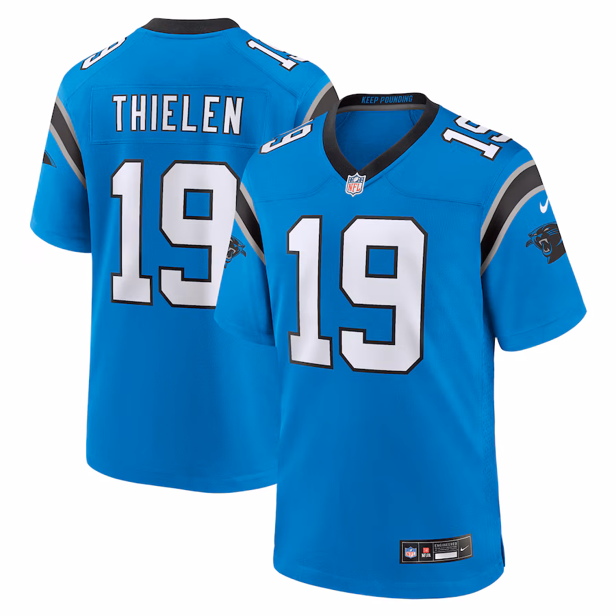 Men's Carolina Panthers Adam Thielen Nike Blue Alternate Game Jersey - U-jersey