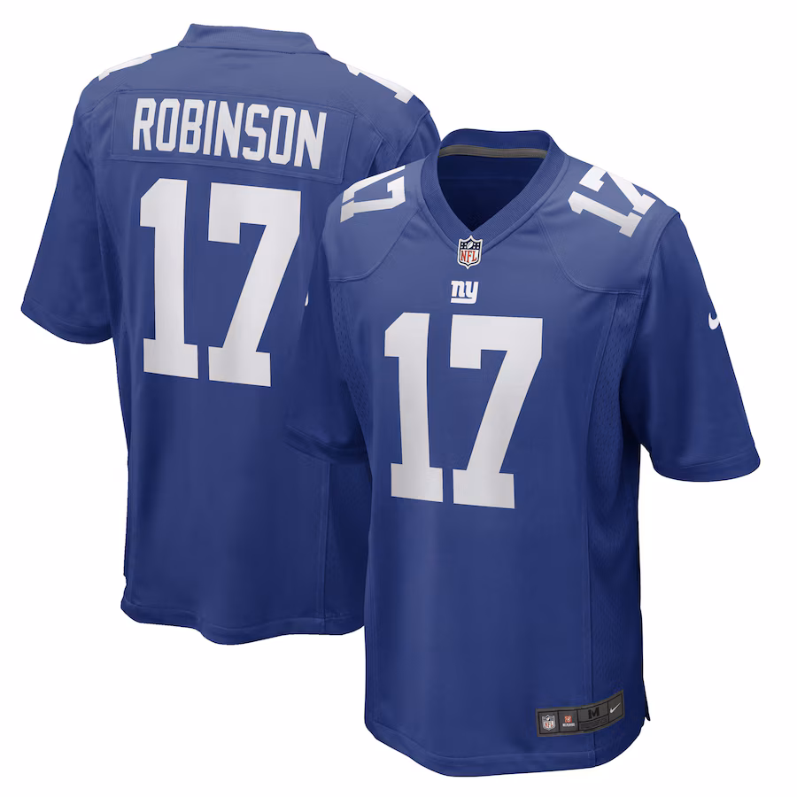 Men's New York Giants Wan'Dale Robinson Nike Royal Game Player Jersey - U-jersey