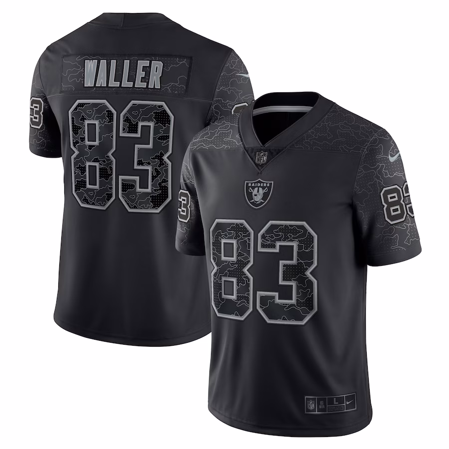 Men's Las Vegas Raiders Darren Waller Nike Black RFLCTV Limited Jersey - U-jersey