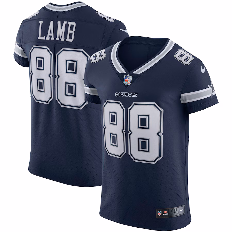 Men's Dallas Cowboys CeeDee Lamb Nike Navy Vapor Elite Jersey - U-jersey