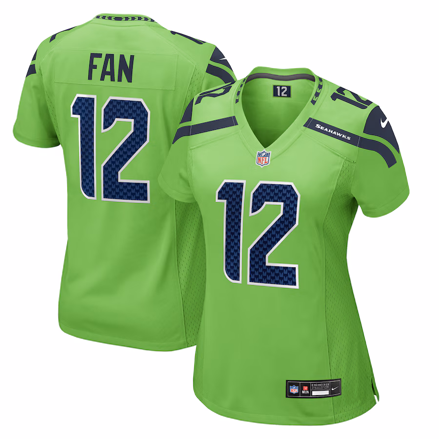 Women's Seattle Seahawks 12s Nike Neon Green  Game Jersey - U-jersey