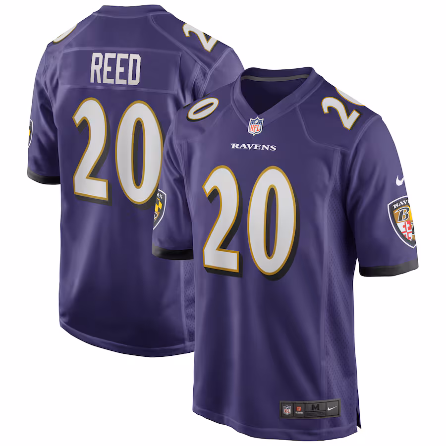 Men's Baltimore Ravens Ed Reed Nike Purple Game Retired Player Jersey - U-jersey