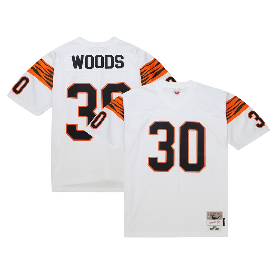 Men's Cincinnati Bengals Ickey Woods Mitchell & Ness White Legacy Replica Jersey - U-jersey