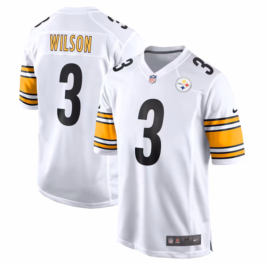 Men's Pittsburgh Steelers Russell Wilson Nike  White White Game Jersey - U-jersey