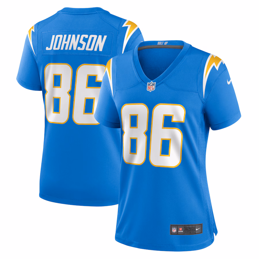 Women's Los Angeles Chargers Cornelius Johnson Nike  Powder Blue  Game Jersey - U-jersey