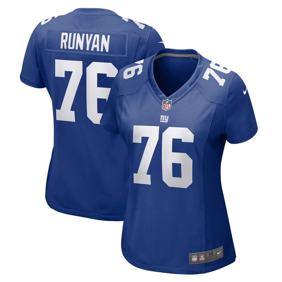 Women's New York Giants Jon Runyan Nike  Royal  Game Jersey - U-jersey