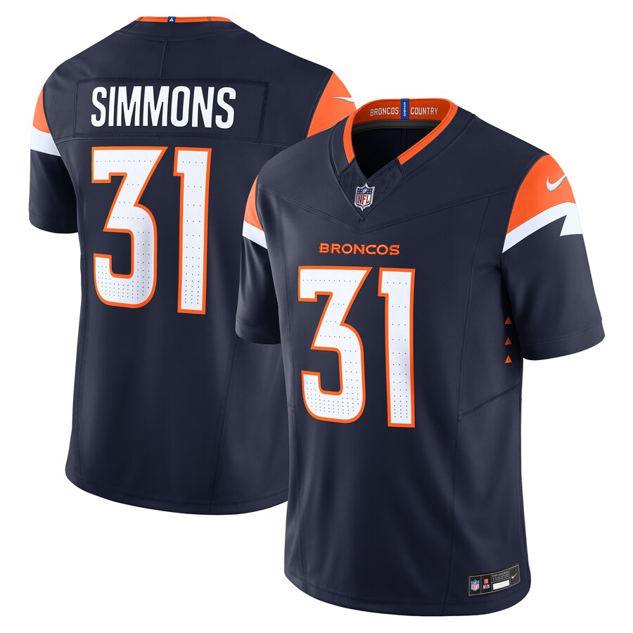 Men's Denver Broncos Justin Simmons Nike Navy Vapor F.U.S.E. Limited Jersey - U-jersey