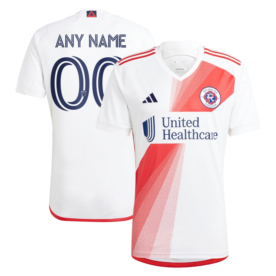 Men's New England Revolution adidas White 2023 Defiance Replica Custom Jersey - U-jersey