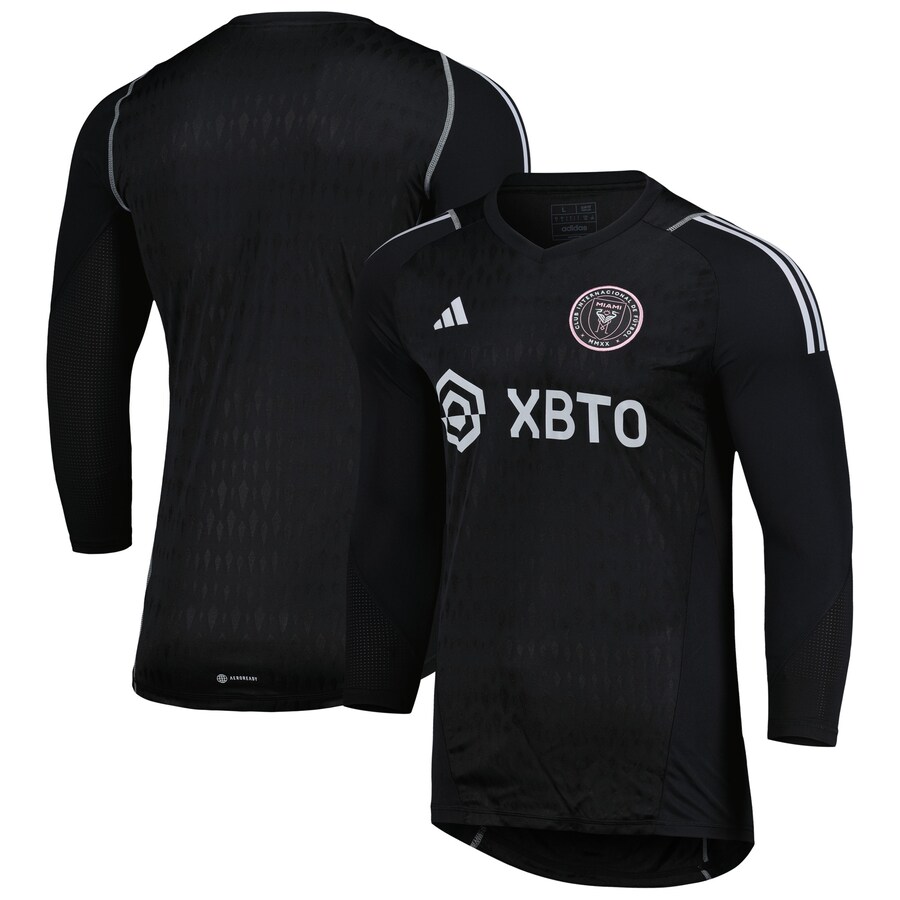 Men's Inter Miami CF adidas Black 2023 Goalkeeper Long Sleeve Replica Jersey - U-jersey