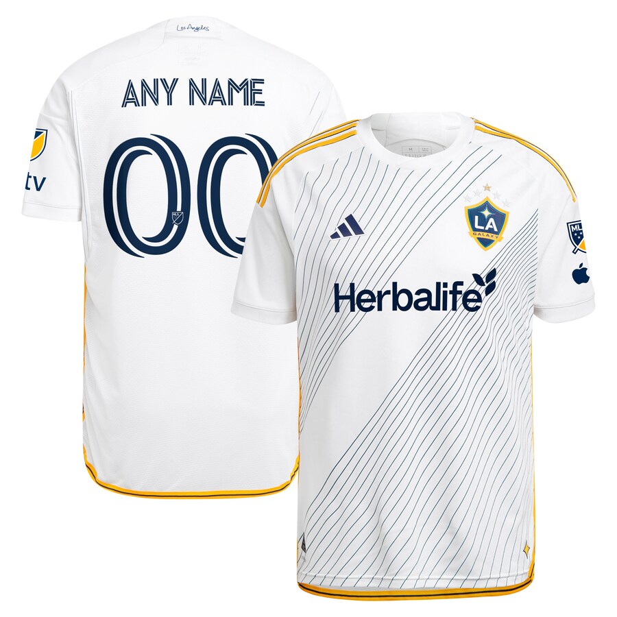 Men's LA Galaxy  adidas White 2024 Angeleno Kit Authentic Custom Jersey - U-jersey