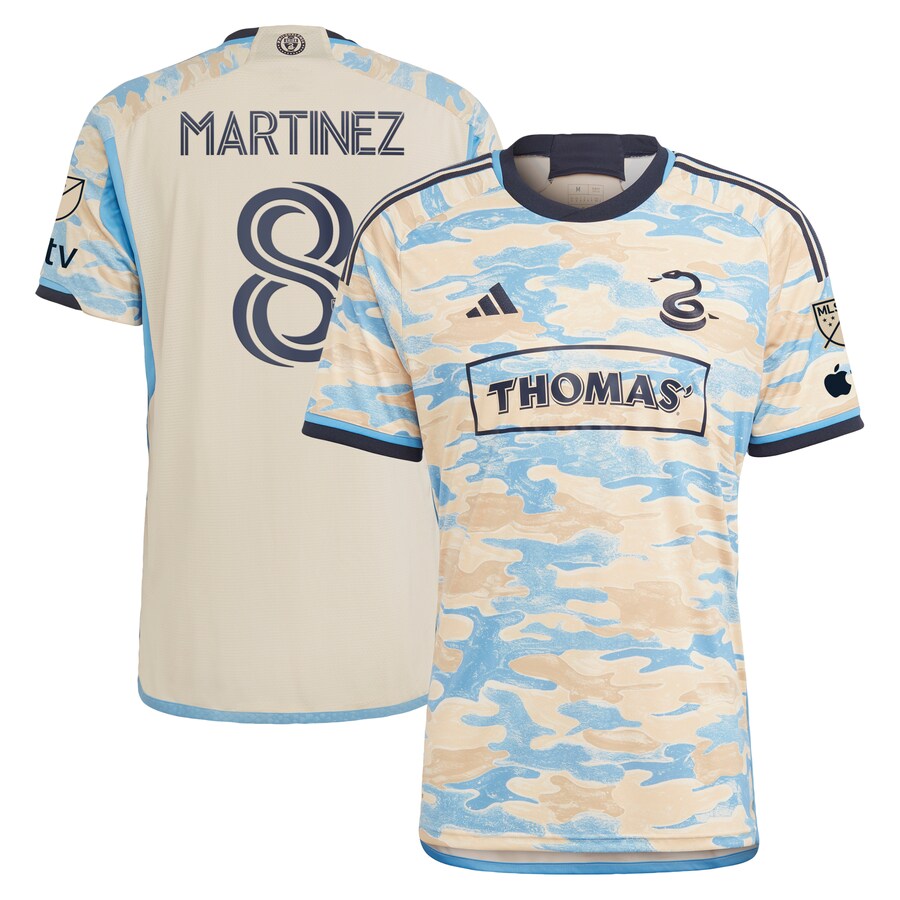 Men's Philadelphia Union Jose Martinez adidas Tan 2023 For Philly Authentic Jersey - U-jersey