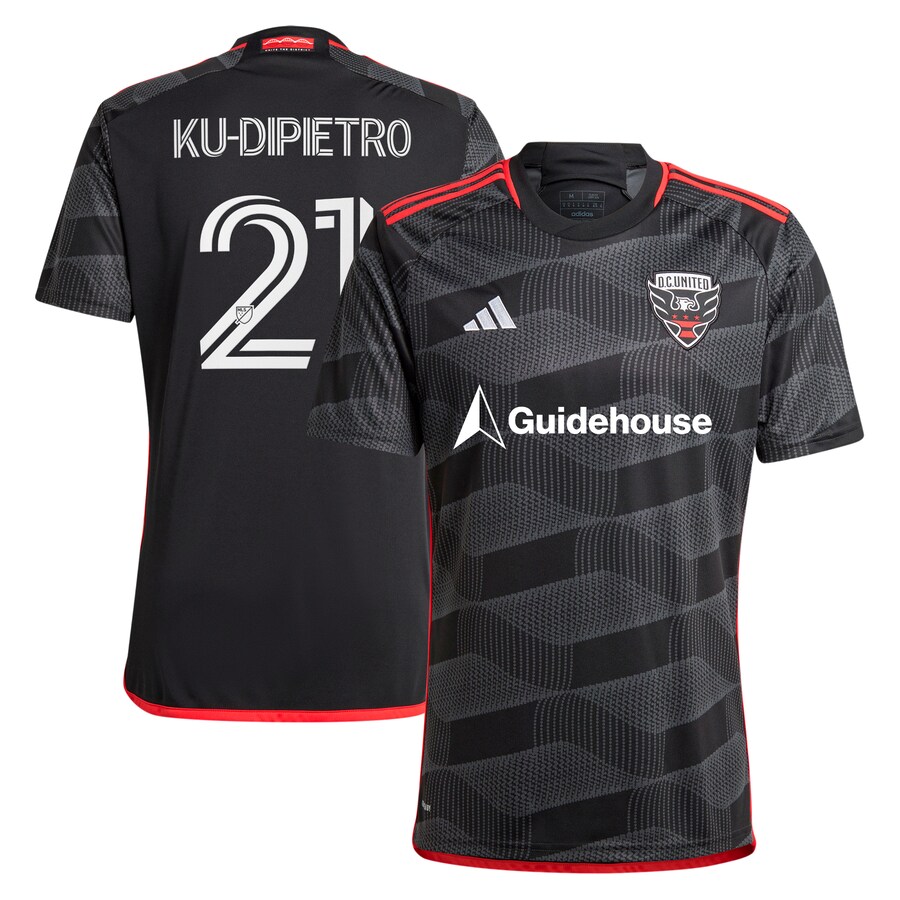 Men's D.C. United Theodore Ku-Dipietro adidas Black 2024 The Icon Kit Replica Player Jersey - U-jersey